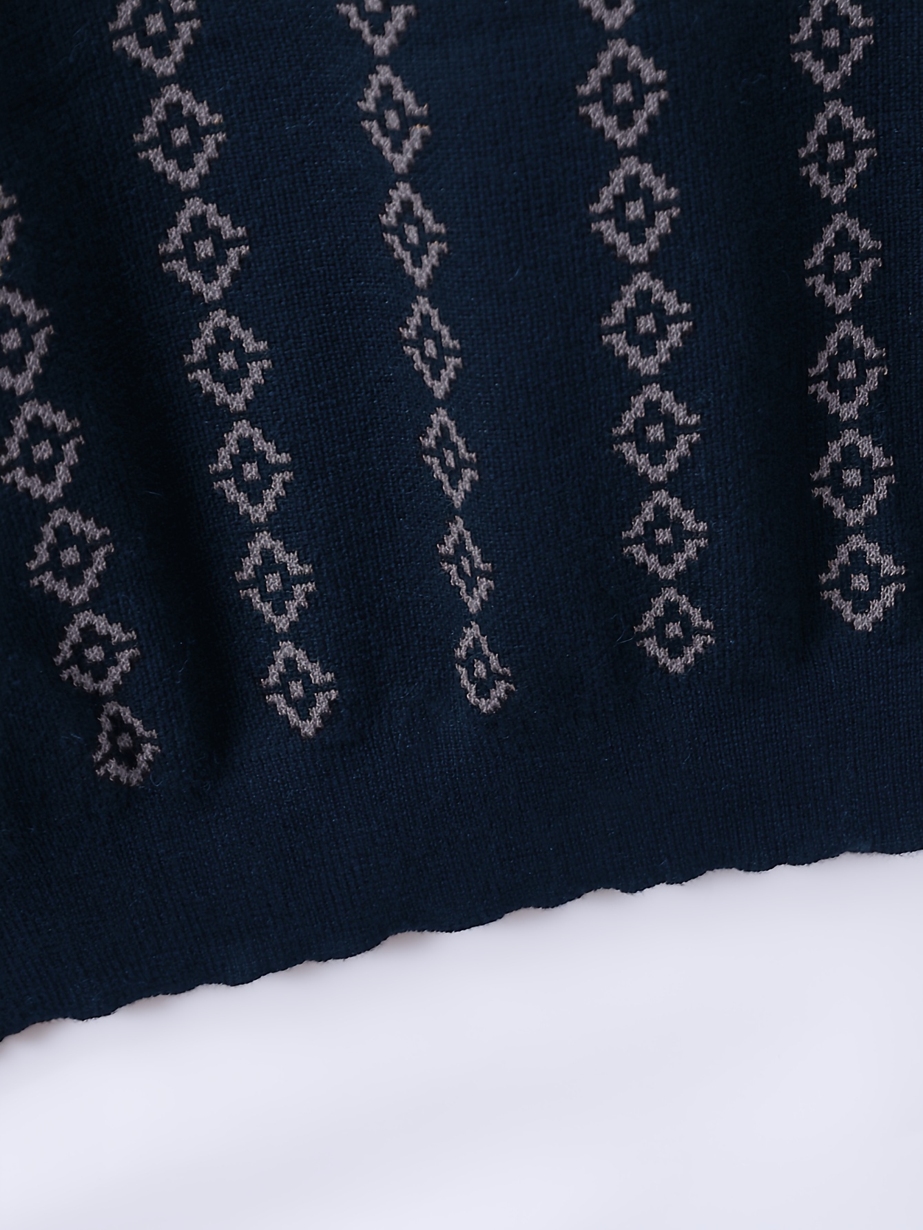 ethnic pattern chic knit shirt mens casual lapel slightly stretch v neck pullover sweater for men winter fall details 10