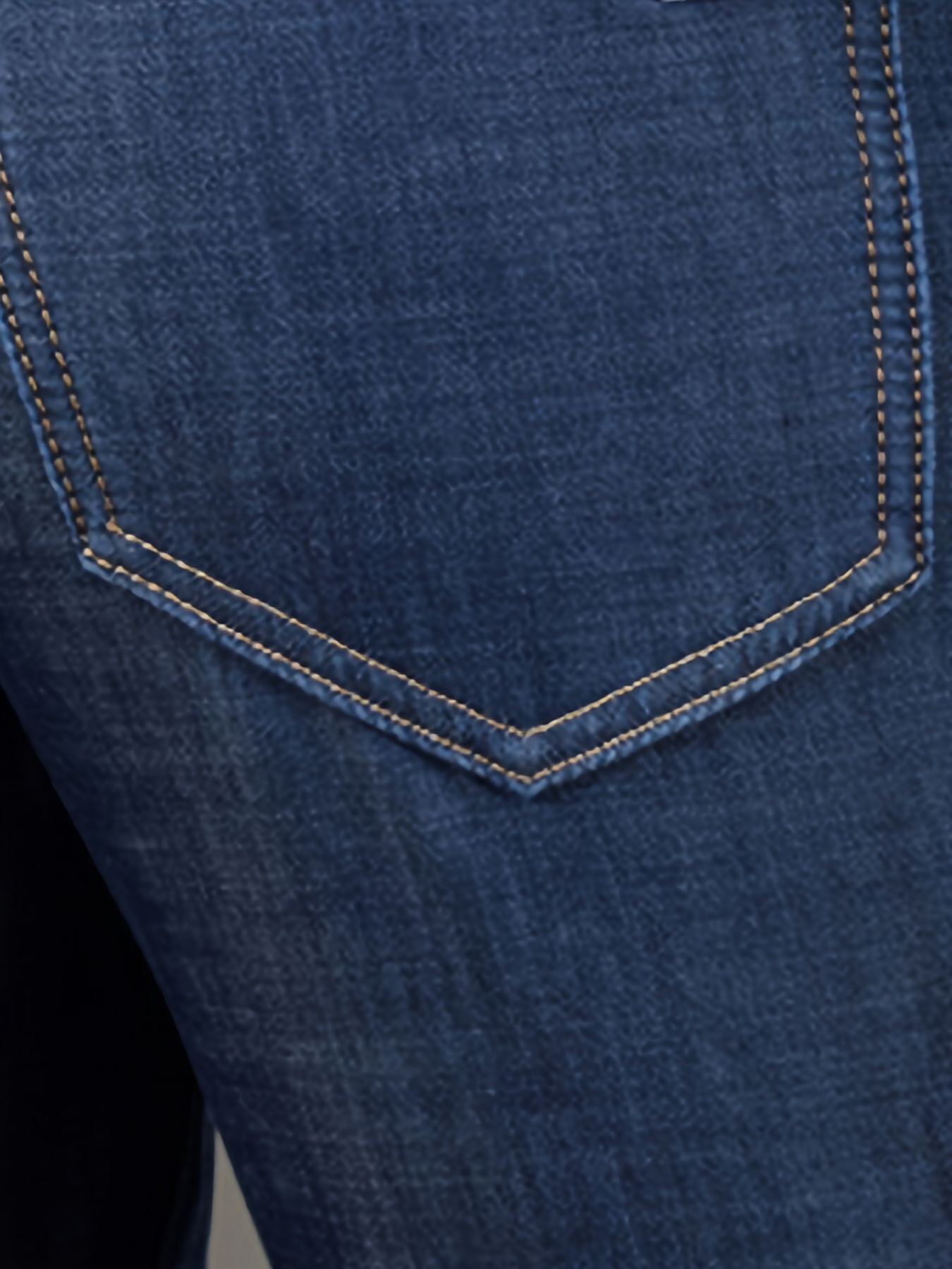 chic straight leg jeans mens casual stretch semi formal pants for all seasons business details 4